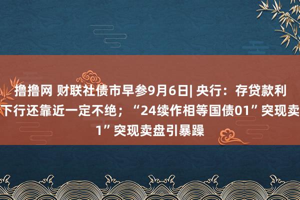 撸撸网 财联社债市早参9月6日| 央行：存贷款利率进一步下行还靠近一定不绝；“24续作相等国债01”突现卖盘引暴躁