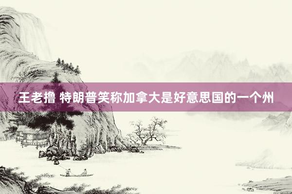 王老撸 特朗普笑称加拿大是好意思国的一个州
