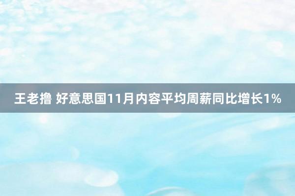 王老撸 好意思国11月内容平均周薪同比增长1%