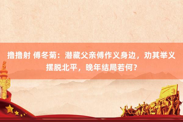 撸撸射 傅冬菊：潜藏父亲傅作义身边，劝其举义摆脱北平，晚年结局若何？