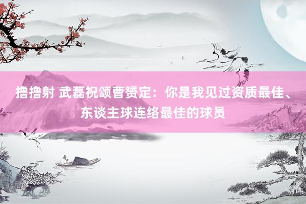 撸撸射 武磊祝颂曹赟定：你是我见过资质最佳、东谈主球连络最佳的球员