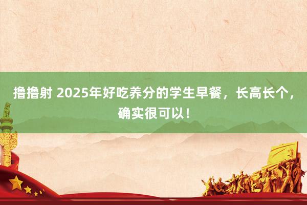 撸撸射 2025年好吃养分的学生早餐，长高长个，确实很可以！